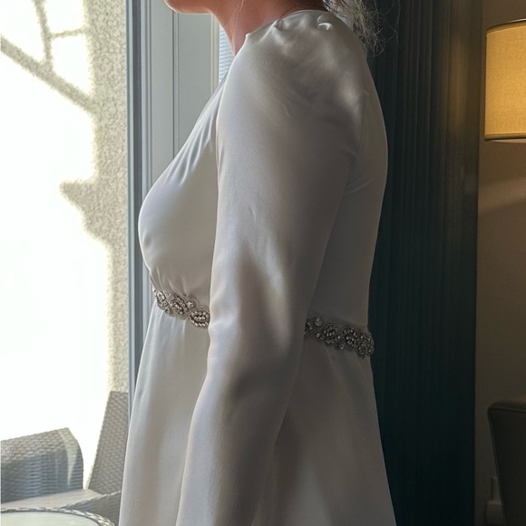 Wolf & Badger Mione Mini Silk Dress With Diamond Detail - NEVER WORN, BNWT - Picture 4 of 6